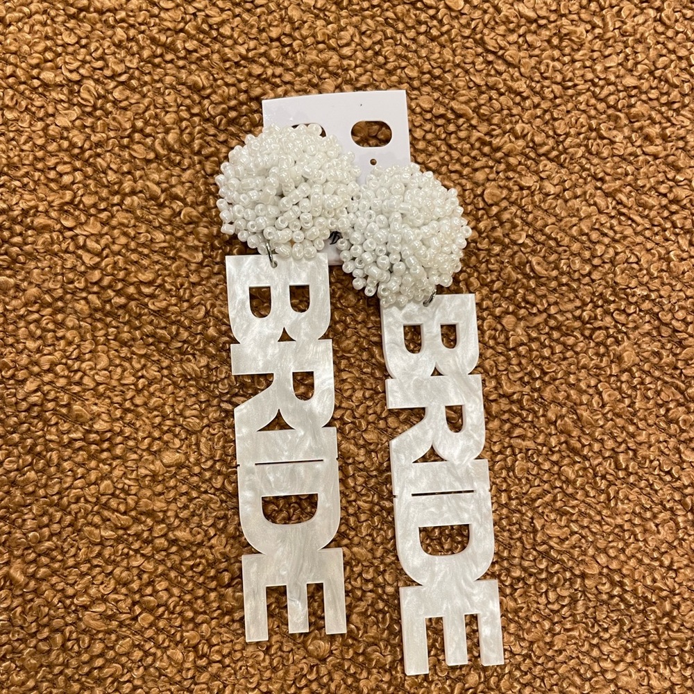 Bride Slippers and Earrings